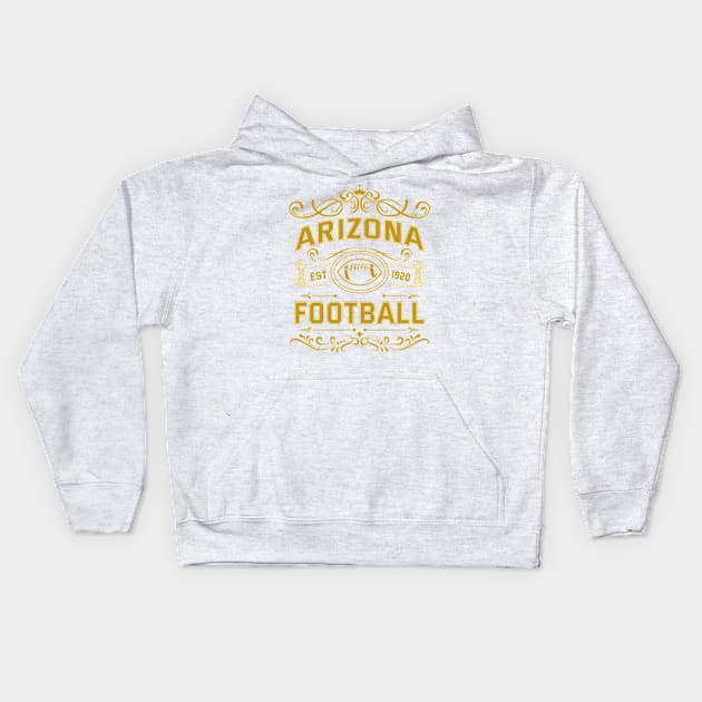 Vintage Arizona Football Kids Hoodie by carlesclan